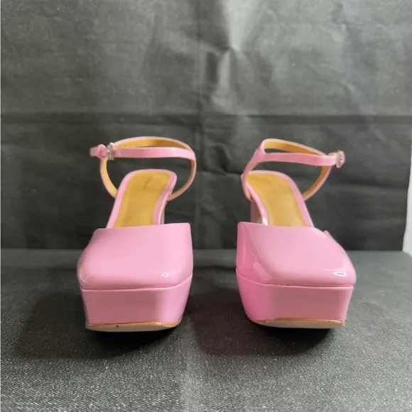 Reformation - Bubblegum Pink Barbie Platform patent leather Strappy heels - 6.5