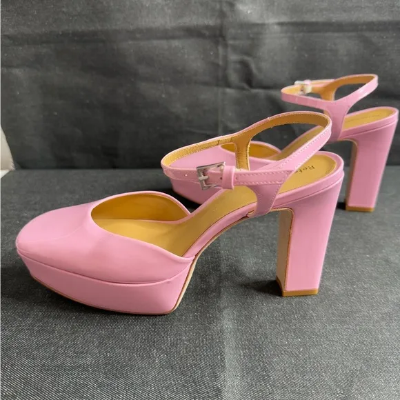 Reformation - Bubblegum Pink Barbie Platform patent leather Strappy heels - 6.5