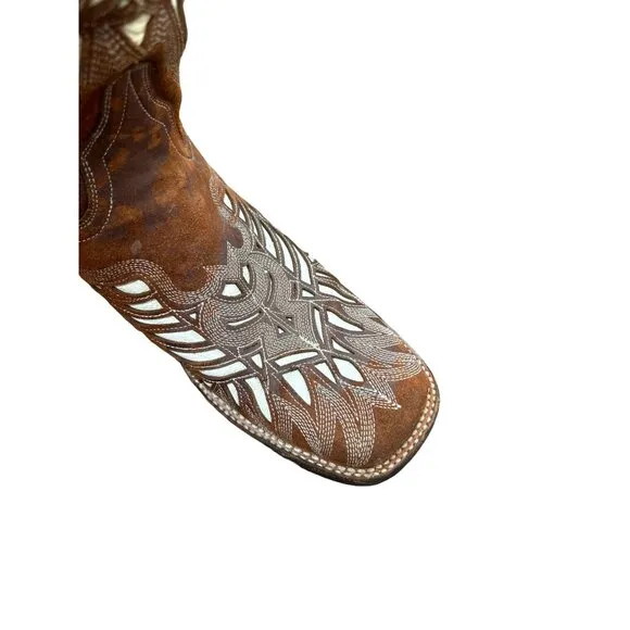 Resistol men’s brown leather western shoe boots size 9D SKU 3701