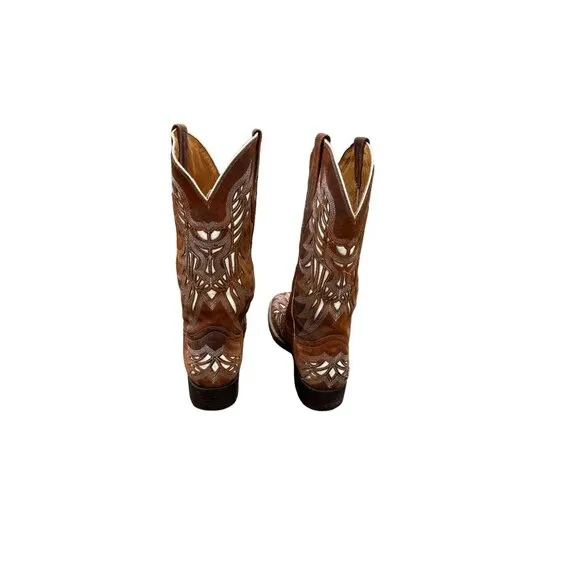 Resistol men’s brown leather western shoe boots size 9D SKU 3701