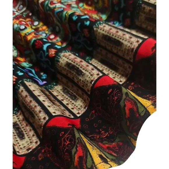 RESTOCK! Boho High Elastic Waist Patterned Ruffle Tiered Colorful Maxi Skirt!