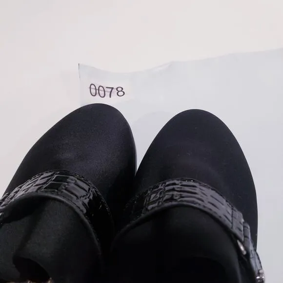 REVERE Shoes Genoa Black Slip on Stretch Loafer