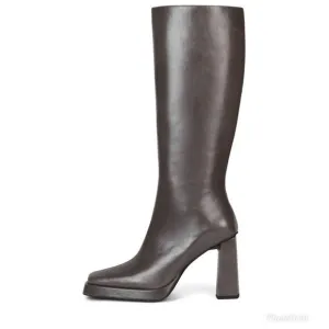 Revolve Jeffrey Campbell Maximal-2 Gray Knee High Boots