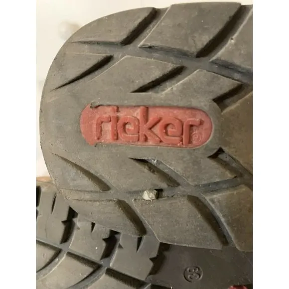 RIEKER Size 8.5,‎ Eur 39 Woman’s Brown Suede Boots Zip