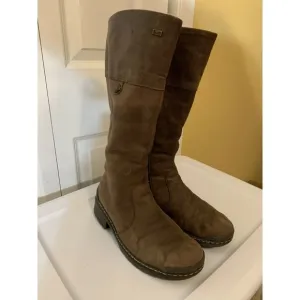 RIEKER Size 8.5,‎ Eur 39 Woman’s Brown Suede Boots Zip