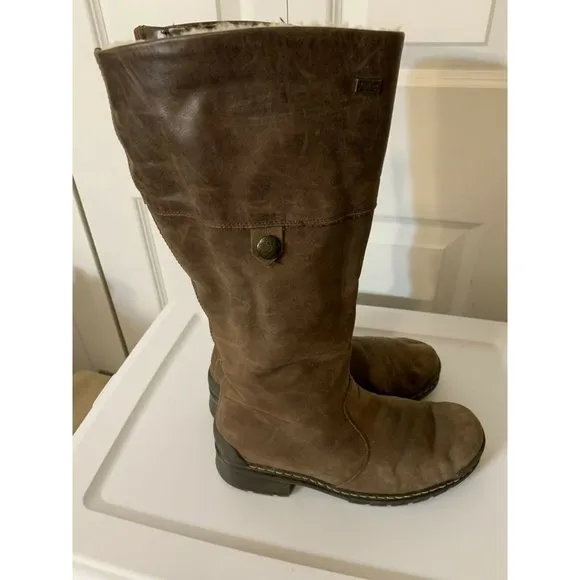 RIEKER Size 8.5,‎ Eur 39 Woman’s Brown Suede Boots Zip