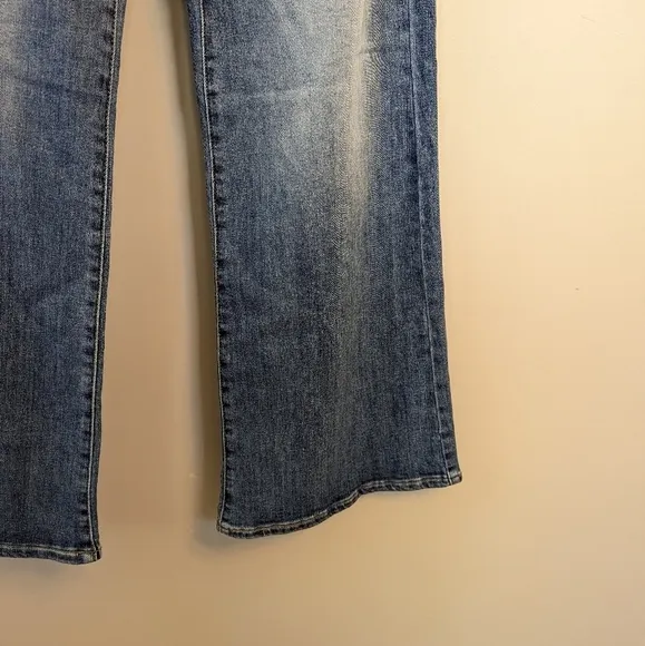 Risen Jeans Jane Mid Rise Fold Over Straight Leg Jeans Size 2X
