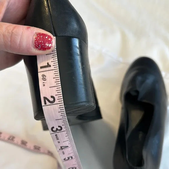 Robert Clergerie Black Leather Platform Wedge Slip On Shoes
