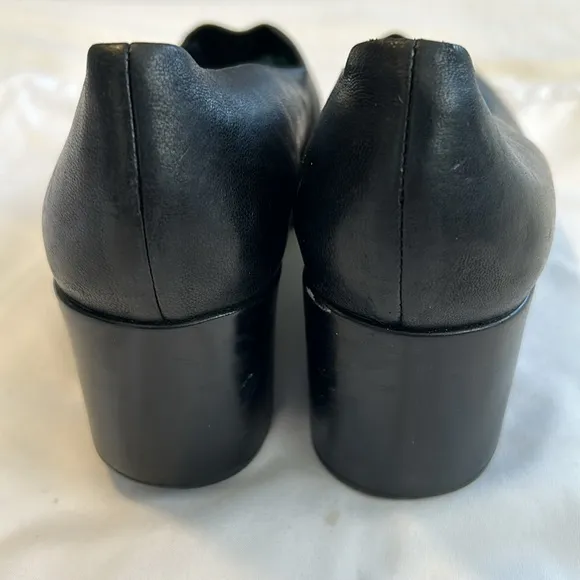 Robert Clergerie Black Leather Platform Wedge Slip On Shoes