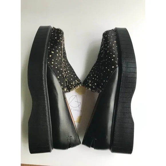 Robert Clergerie Black Pony Hair Polka Dot Platform Shoes, Sz 8.5 (US) 38.5 (EU)