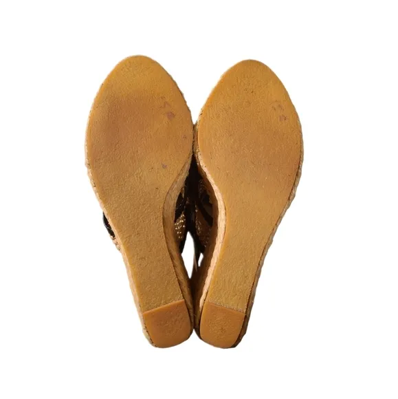 ROBERT CLERGERIE | Drastic Woven Raffia Wedge Sandals in Size EU 39.5 / US 9