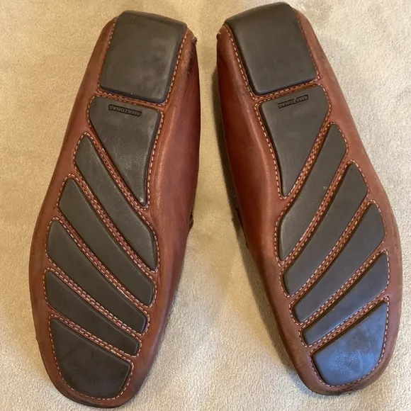 Robert Zur Brown Leather Driving Loafer Slip-On Shoes Amazonas Sz. 11.5 M