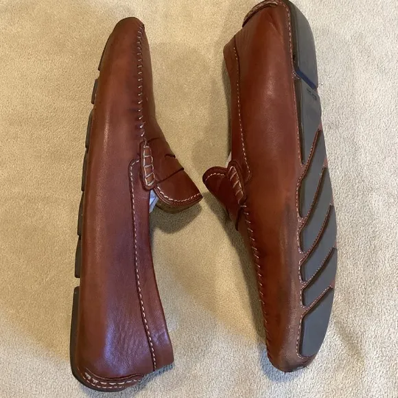 Robert Zur Brown Leather Driving Loafer Slip-On Shoes Amazonas Sz. 11.5 M
