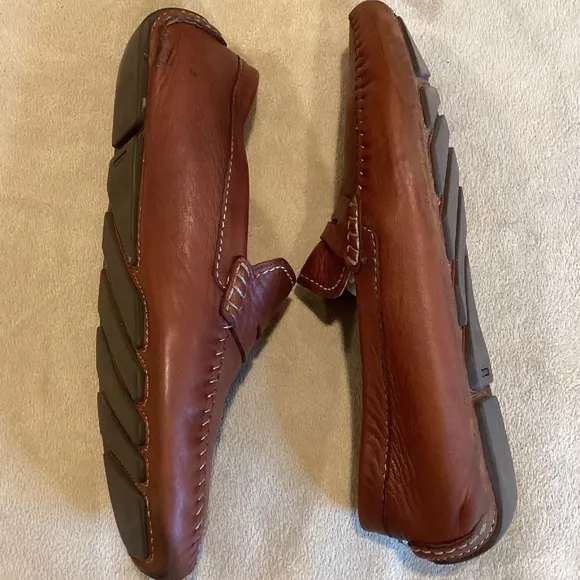 Robert Zur Brown Leather Driving Loafer Slip-On Shoes Amazonas Sz. 11.5 M