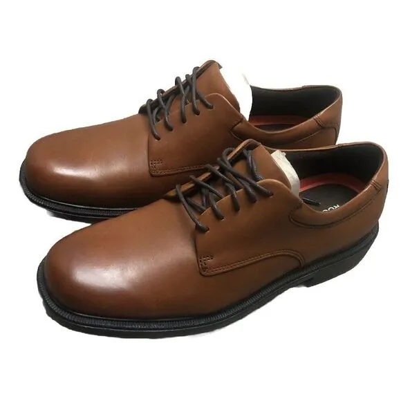 Rockport Men's 8.5 Margin Oxford Shoes New‎ Brown Leather NEW
