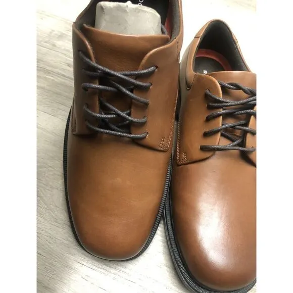 Rockport Men's 8.5 Margin Oxford Shoes New‎ Brown Leather NEW