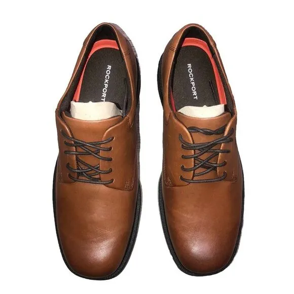 Rockport Men's 8.5 Margin Oxford Shoes New‎ Brown Leather NEW