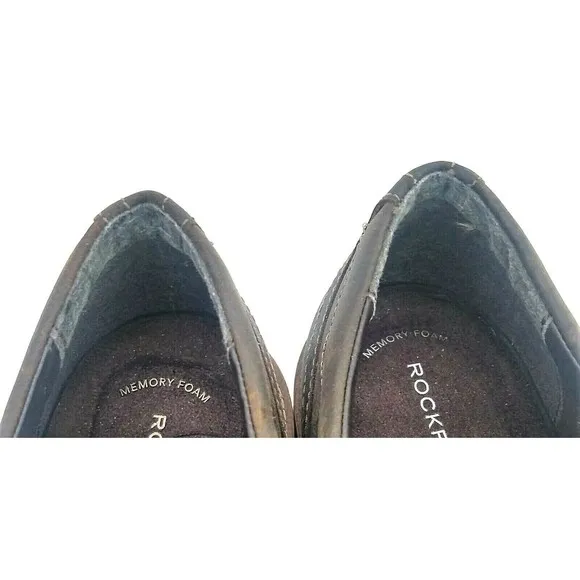 Rockport Mens Channor Oxford H79454 Brown Oiled Leather Shoes Size US 10M EUC