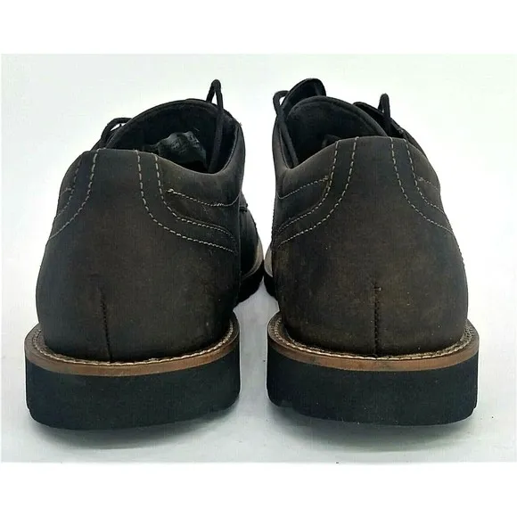 Rockport Mens Channor Oxford H79454 Brown Oiled Leather Shoes Size US 10M EUC