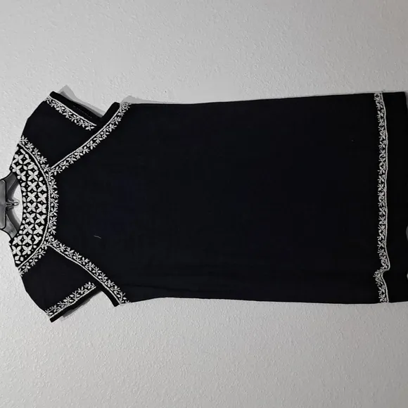 Roller Rabbit Faith Navy Embroidered Cotton Dress