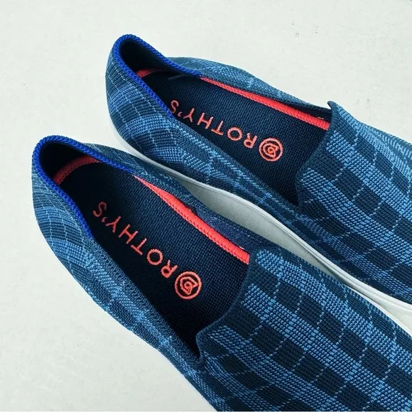 Rothy’s - RARE Indigo Gingham Slip On Shoes