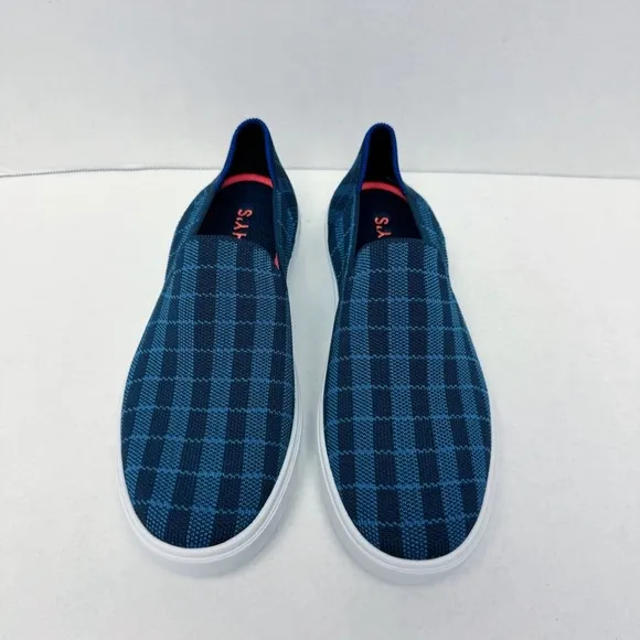 Rothy’s - RARE Indigo Gingham Slip On Shoes