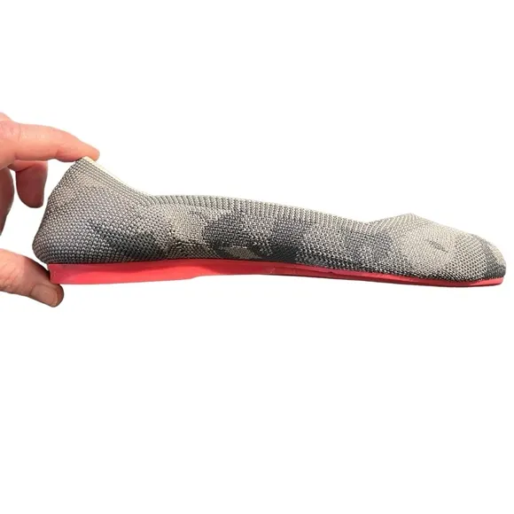 Rothy's The Flat Camo Women's Slip On Ballet Flat Shoes Gray Size 7.5 Wide