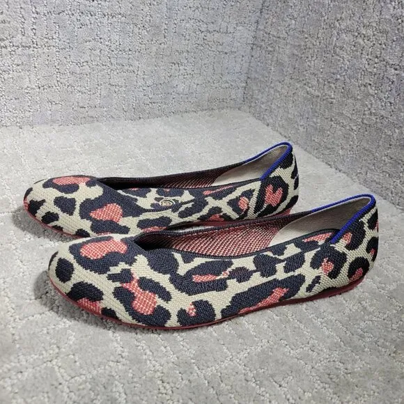 Rothys The Flat Women's Size 8 US Red Cat Retired Round Toe Slip on Shoes