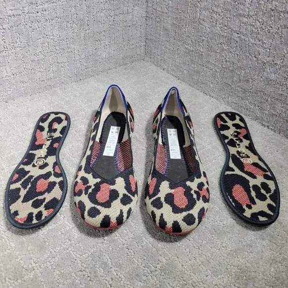 Rothys The Flat Women's Size 8 US Red Cat Retired Round Toe Slip on Shoes