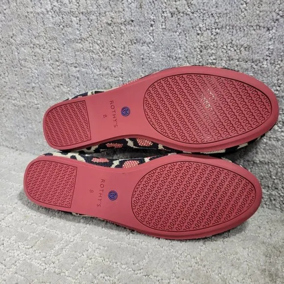 Rothys The Flat Women's Size 8 US Red Cat Retired Round Toe Slip on Shoes
