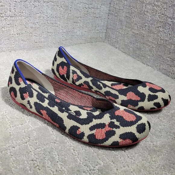 Rothys The Flat Women's Size 8 US Red Cat Retired Round Toe Slip on Shoes
