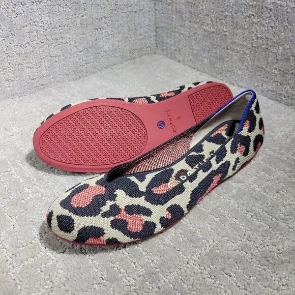 Rothys The Flat Women's Size 8 US Red Cat Retired Round Toe Slip on Shoes
