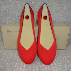 Rothys The Flat Women's Size 8.5 US Red Ruby Round Toe Slip on Flats Shoes