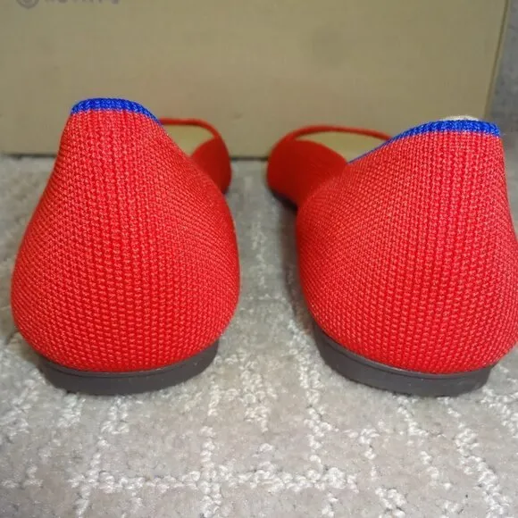 Rothys The Flat Women's Size 8.5 US Red Ruby Round Toe Slip on Flats Shoes