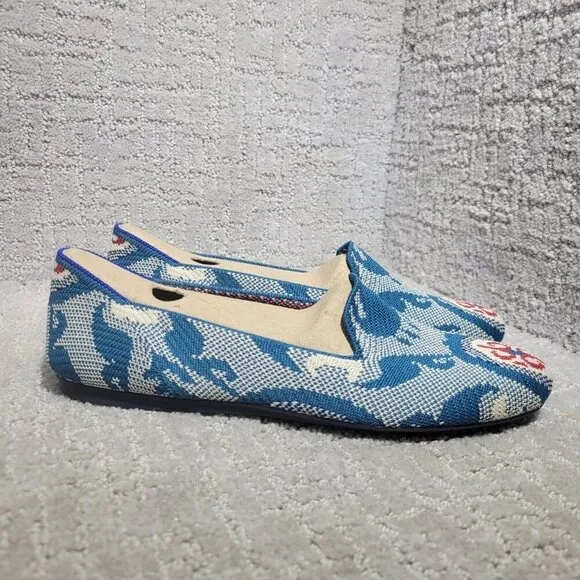 Rothys The Loafer Womens Size 8 US Moroccan Teal Round Toe Slip on Shoes Retired