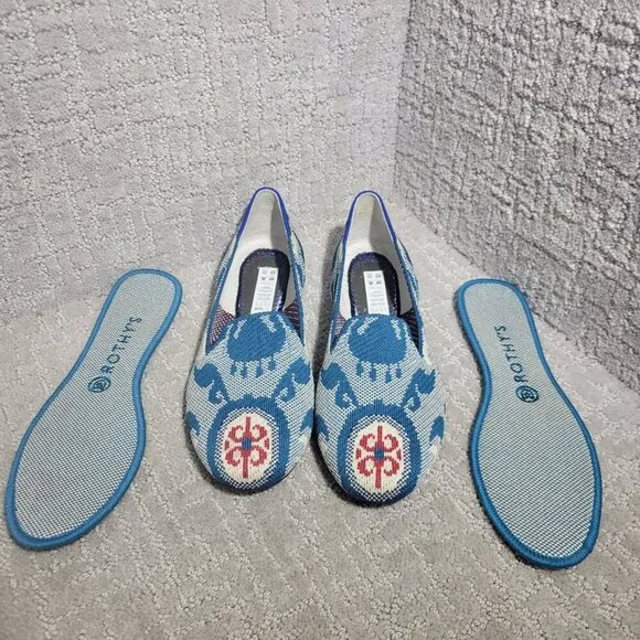 Rothys The Loafer Womens Size 8 US Moroccan Teal Round Toe Slip on Shoes Retired