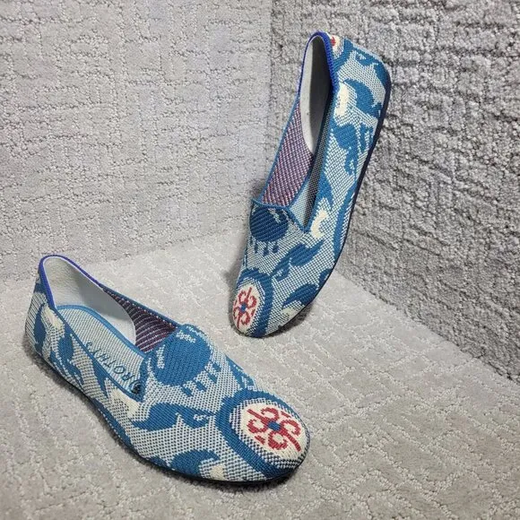 Rothys The Loafer Womens Size 8 US Moroccan Teal Round Toe Slip on Shoes Retired
