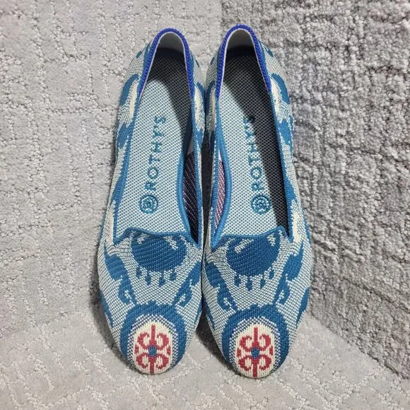 Rothys The Loafer Womens Size 8 US Moroccan Teal Round Toe Slip on Shoes Retired