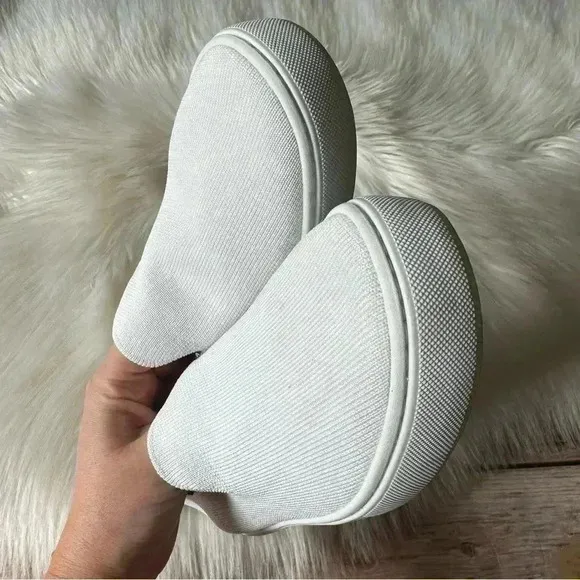 Rothy’s The Original Slip On Sneakers Shoes White Sz 9