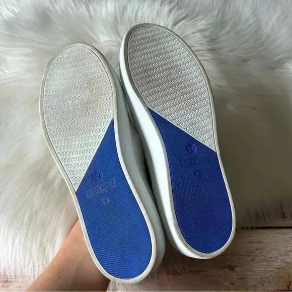 Rothy’s The Original Slip On Sneakers Shoes White Sz 9