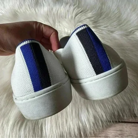 Rothy’s The Original Slip On Sneakers Shoes White Sz 9