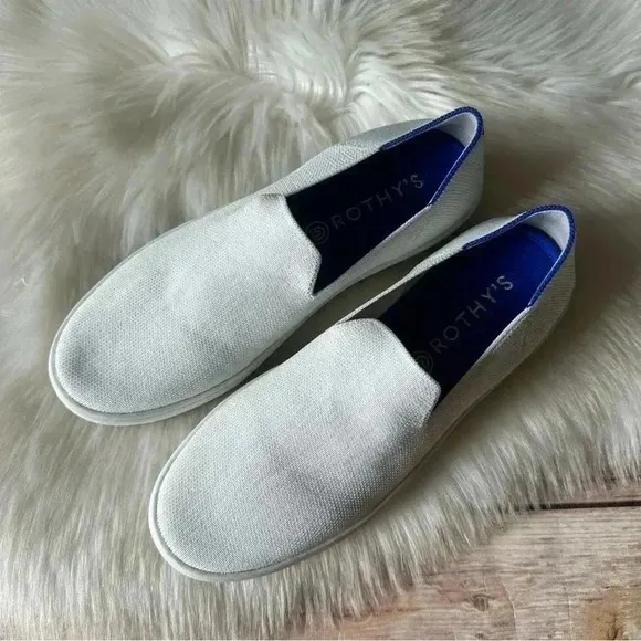 Rothy’s The Original Slip On Sneakers Shoes White Sz 9