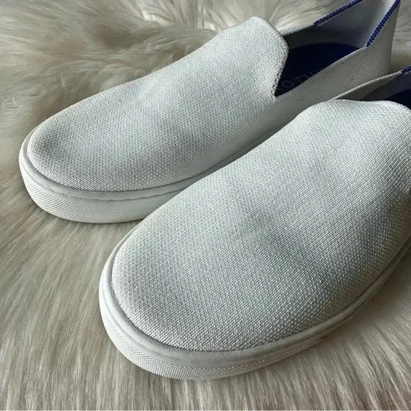 Rothy’s The Original Slip On Sneakers Shoes White Sz 9