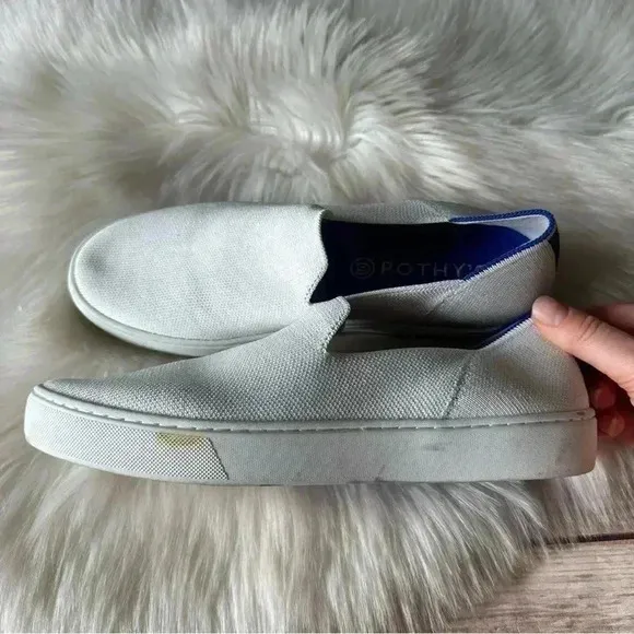 Rothy’s The Original Slip On Sneakers Shoes White Sz 9