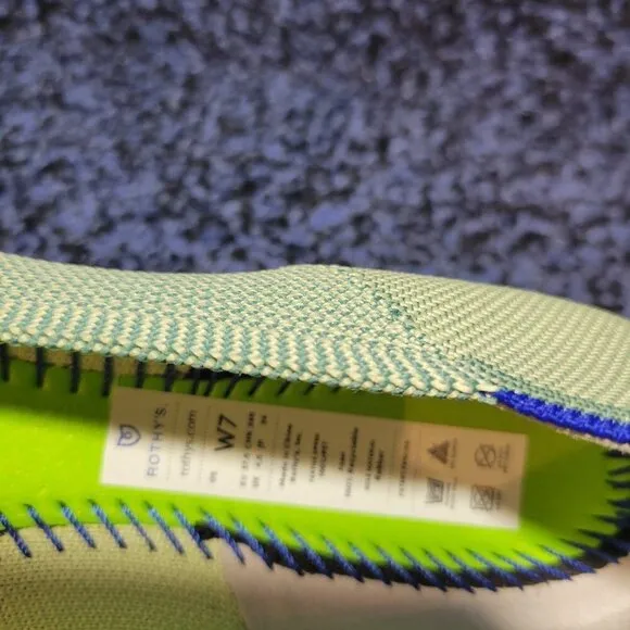 Rothys The Point Women's Size 7 US Mint Green Pointed Toe Slip on Flat Shoes