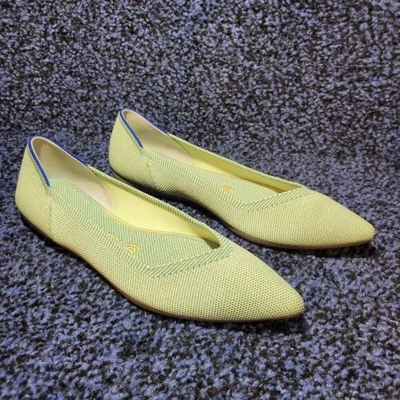 Rothys The Point Women's Size 7 US Mint Green Pointed Toe Slip on Flat Shoes