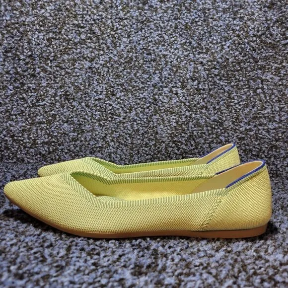 Rothys The Point Women's Size 7 US Mint Green Pointed Toe Slip on Flat Shoes