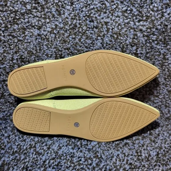 Rothys The Point Women's Size 7 US Mint Green Pointed Toe Slip on Flat Shoes