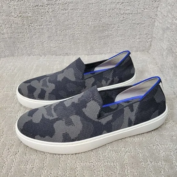 Rothy's The Sneaker Women's Size 9 US Gray Camo Textile Slip On Shoes