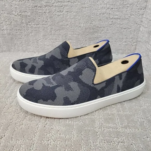 Rothy's The Sneaker Women's Size 9 US Gray Camo Textile Slip On Shoes